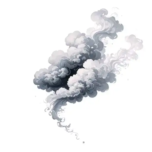 Filler Clouds and Smoke tattoo design idea