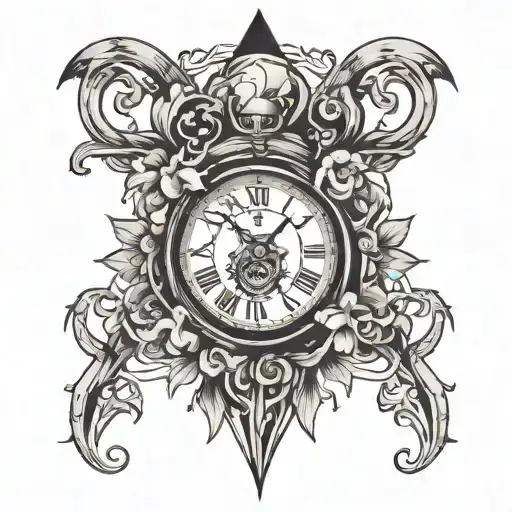 thats life with lines representing time tattoo design idea