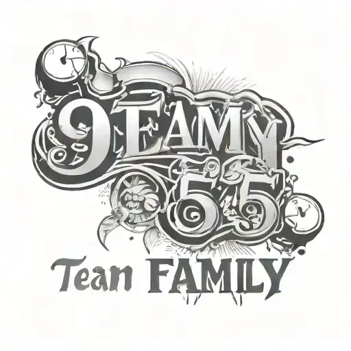 95 team family money tattoo design idea