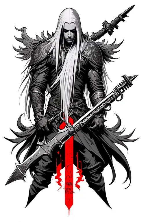 WAR SOLDIER emblem with Sephiroth's tattoo design idea