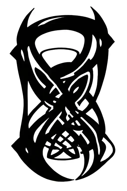 celtic  hourglass tattoo design idea