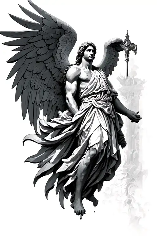 st michael the archangel tattoo design idea