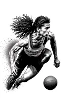 track and field athlete tattoo design idea