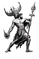king David vs Goliath tattoo design idea