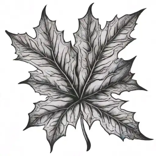 maple leaf tattoo design idea