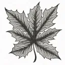 maple leaf tattoo design idea