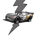 lightning mcqueen side profile tattoo design idea