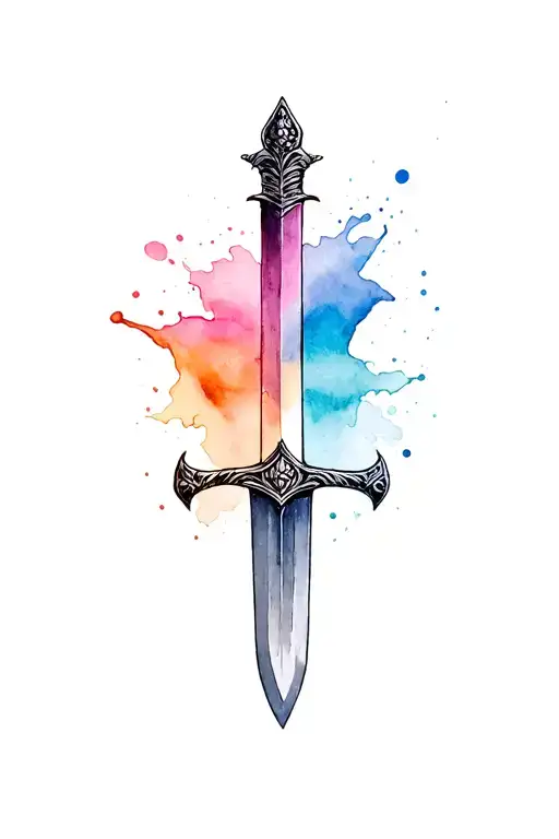 double edged sword from the Bible  tattoo design idea