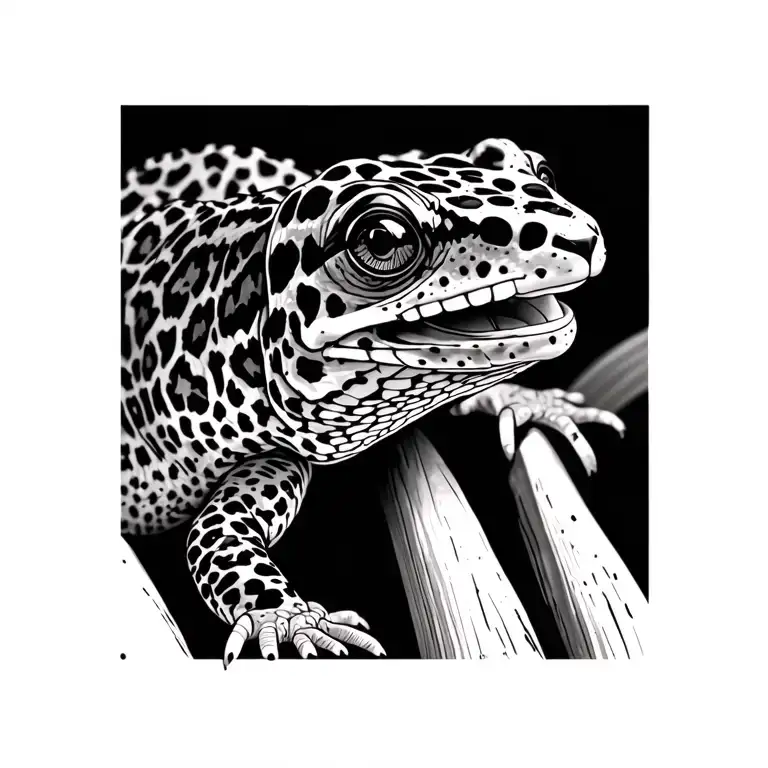Leopard Gecko tattoo design idea