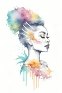 Afro comb tattoo design idea