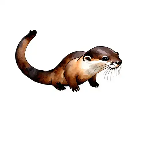 otter tattoo design idea