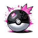 Pokeball with pink and sparkles and girly tattoo tattoo design idea