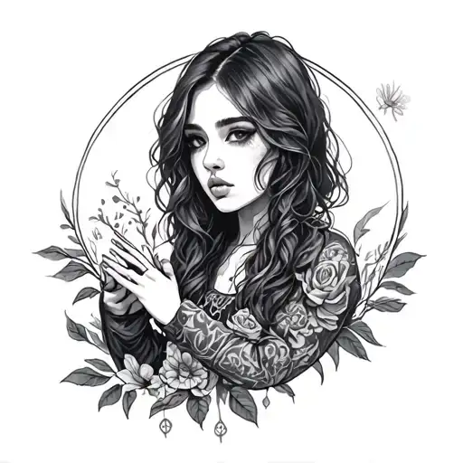 learning to be alone tattoo design idea