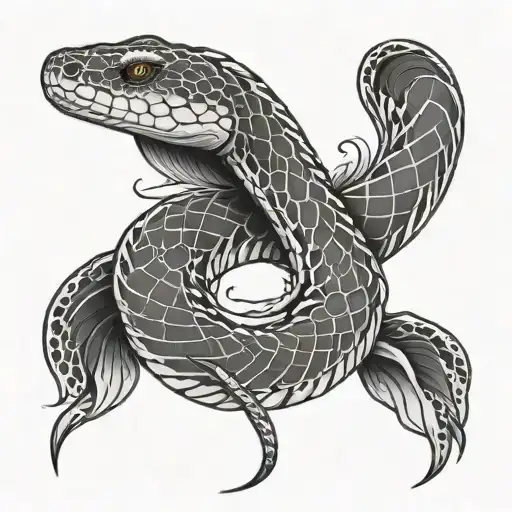 Collarbone Snake tattoo design idea