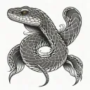 Collarbone Snake tattoo design idea