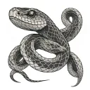 Collarbone Snake tattoo design idea