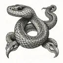 Collarbone Snake tattoo design idea