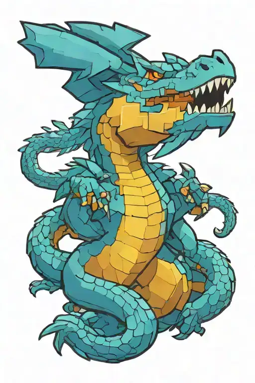 minecraft change dragon holding tattoo design idea