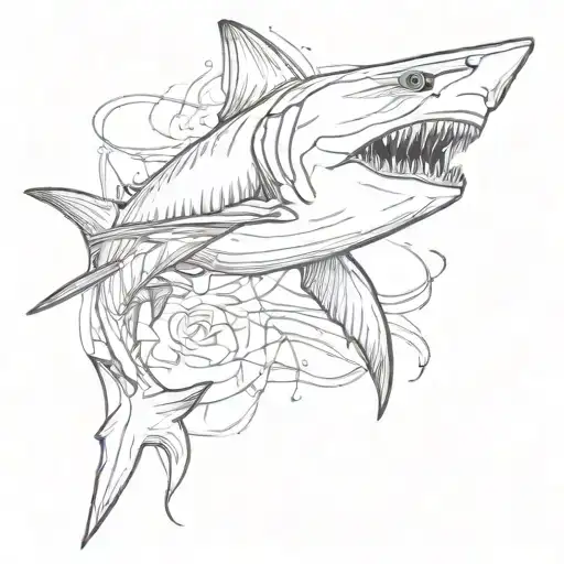 shark tattoo design idea