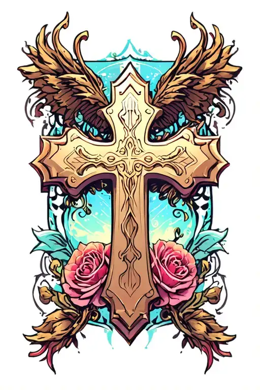 cross tattoo design idea