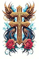 cross tattoo design idea