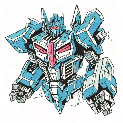 autobot right half decepticon tattoo design idea