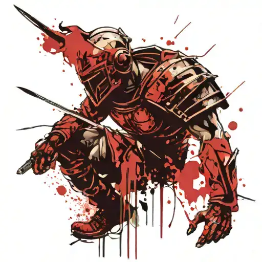 Warrior Soldier Sparta style tattoo design idea