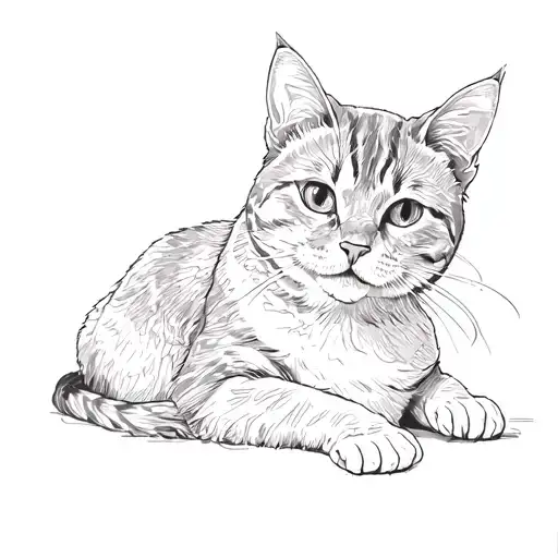 A cat that fell from a height and died his initial tattoo design idea