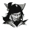 Samurai in Adidas suit tattoo design idea