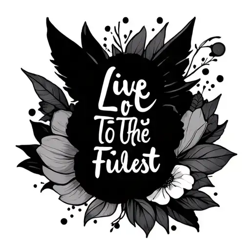 Live Life To The Fullest tattoo design idea