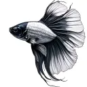 Betta fish tattoo design idea