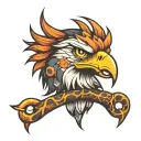 eagle leon snake tattoo design idea