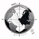 Latitude And Longitude tattoo design idea
