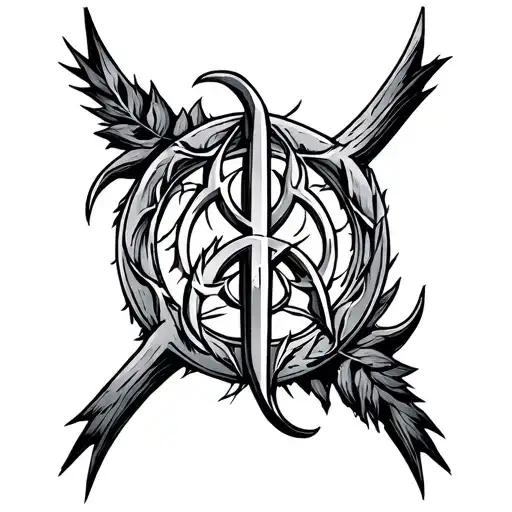 norse rune for freya tattoo design idea