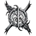 norse rune for freya tattoo design idea