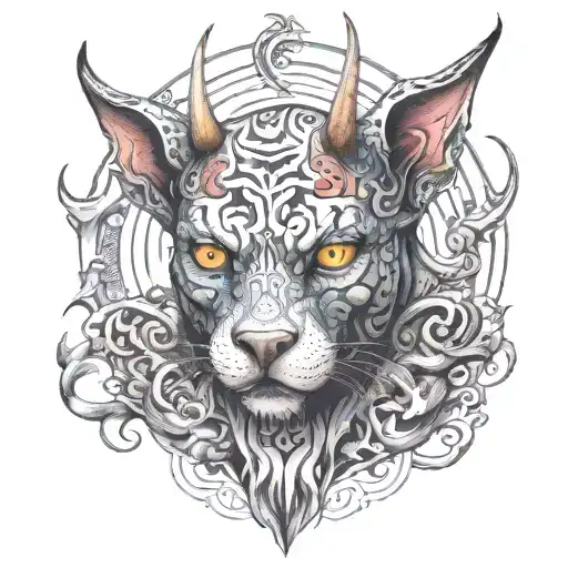 devil dogs tattoo design idea