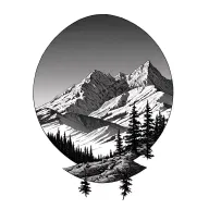 flagstaff mountain tattoo design idea
