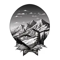 flagstaff mountain tattoo design idea