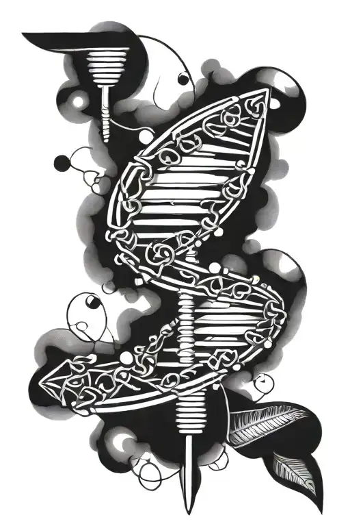 DNA double helix tattoo design idea