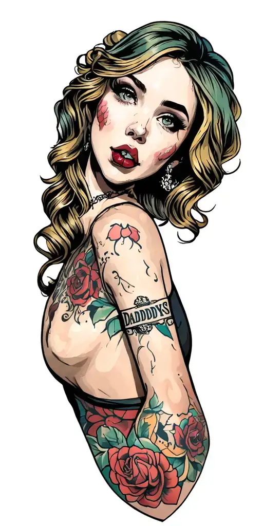 Daddys little whore tattoo design idea