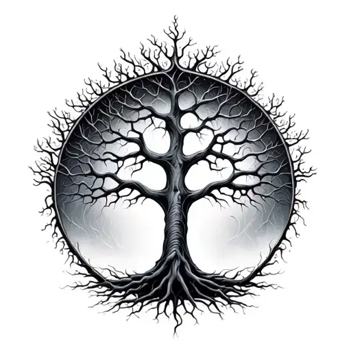 Neuron tree of life tattoo design idea