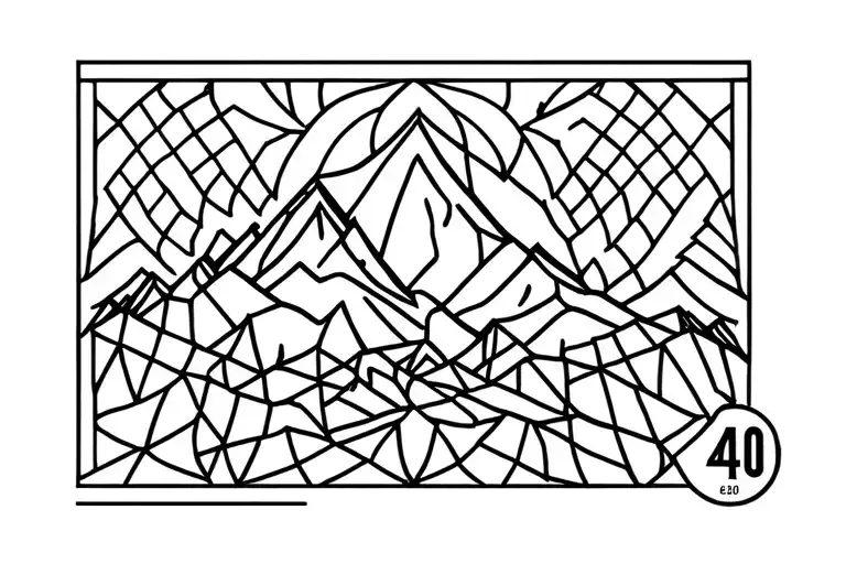 turning 40, 10 years sober, nepal to hike/climb mera peak 3 best friends mountains, mandala geomatry patterns. tattoo design idea