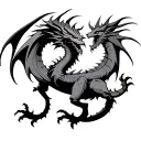 house targaryen dragon emblem tattoo design idea