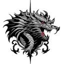 house targaryen dragon emblem tattoo design idea