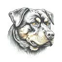 Rottweiler dog tattoo design idea