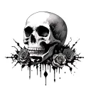 Gloomy. Skulls. Gothic. tattoo design idea