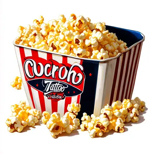 Popcorn tattoo design idea