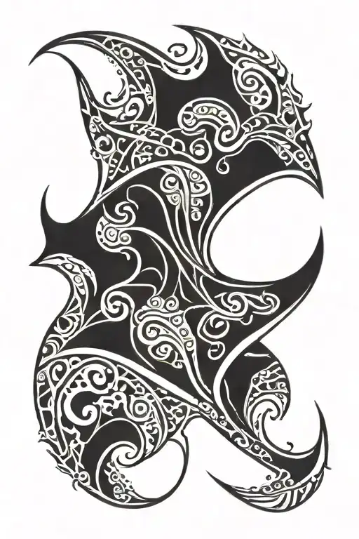 manta ray tattoo design idea