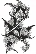 manta ray tattoo design idea