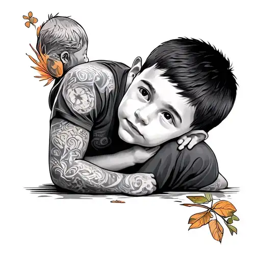son with autism tattoo design idea